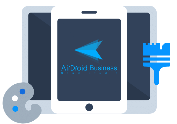 Airdroid business customized branding feature in kiosk mode