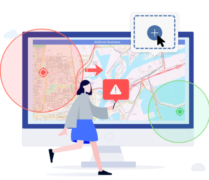 get real-time alerts from airdroid business mobile geofencing solution